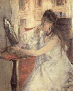 Berthe Morisot Young Woman powdering Herself Spain oil painting artist